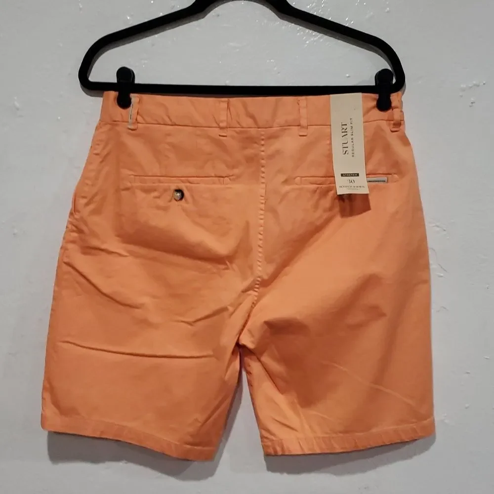 Scotch & Soda Men's Bright Peach Stuart Shorts Size 30 X 9 in Inseam